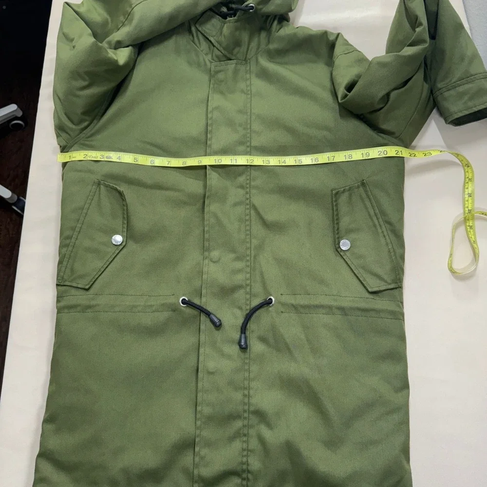 Straight To Hell Hunter Olive Green Fishtail Parka Jacket Men's XS Cotton Hooded